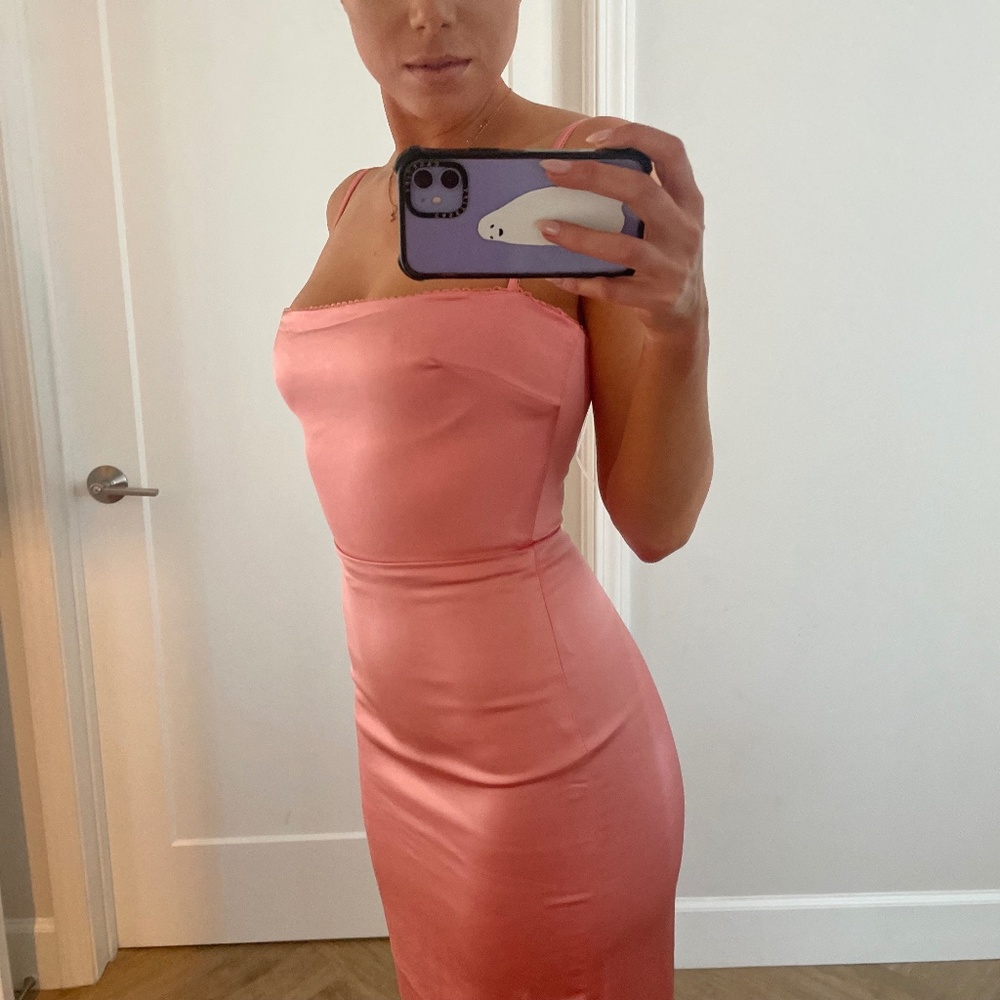 house of cb Costanza Satin Maxi Dress